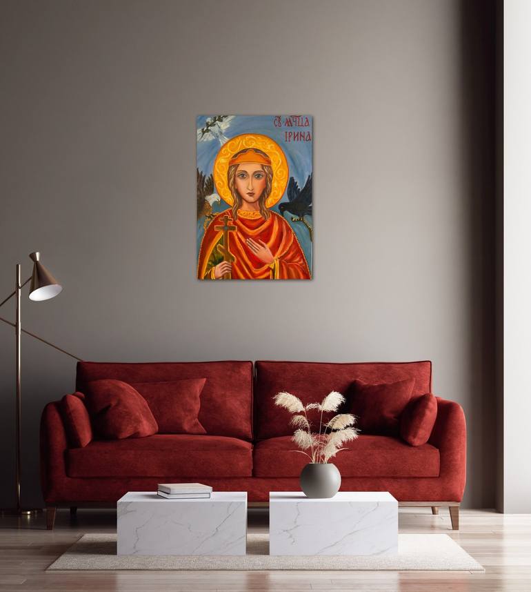 Original Expressionism Religious Painting by Irina Bach