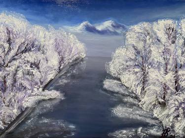 WINTER LANDSCAPE PAINTING thumb