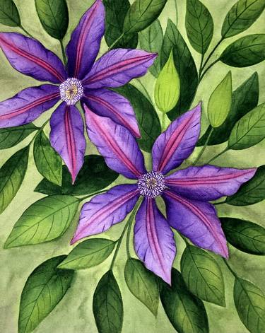 Original Floral Paintings by Alfiya Scheck