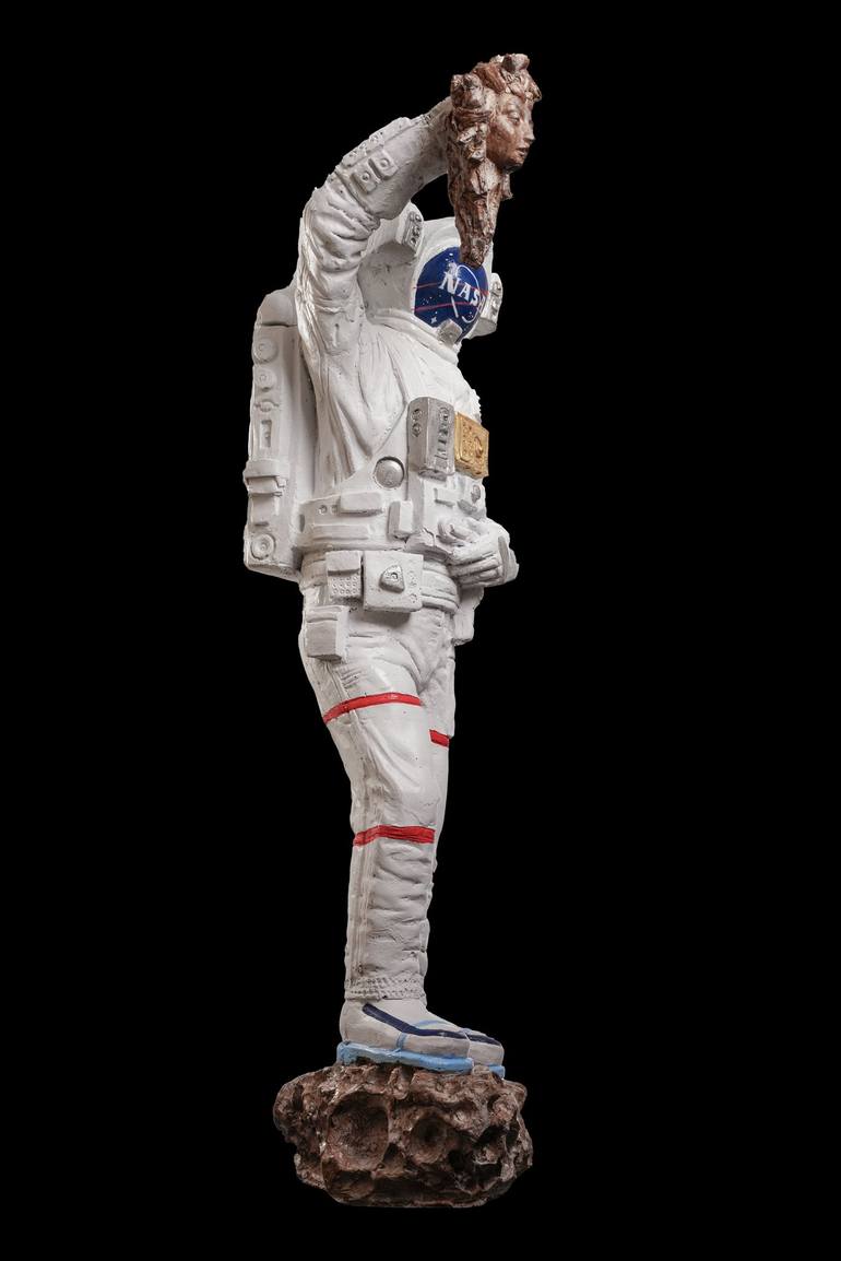 Original Pop Art Outer Space Sculpture by Dervis Akdemir