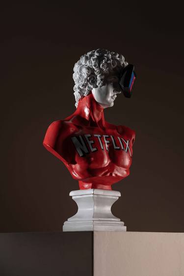 David Netflix Statue, Unseen Pop Art Sculpture thumb