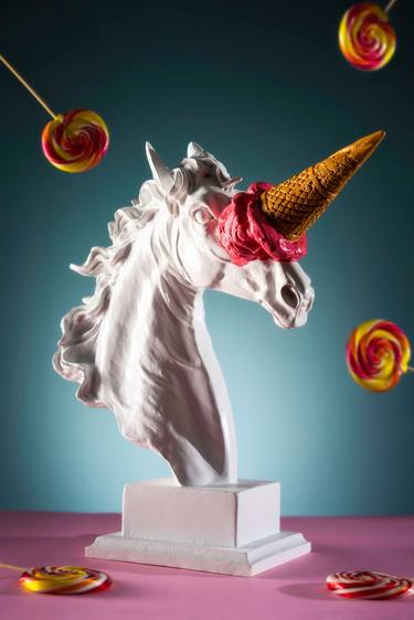 Ice cream Unicorn Sculpture, for Modern Decor thumb