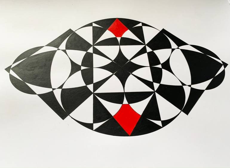 Original Abstract Geometric Painting by Ekaterina Yablonskaya