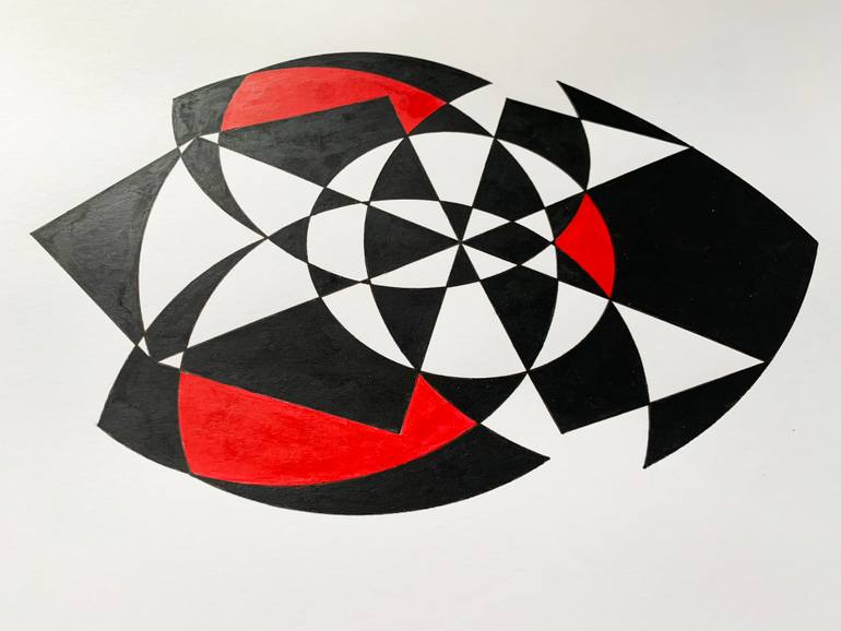 Original Abstract Geometric Painting by Ekaterina Yablonskaya
