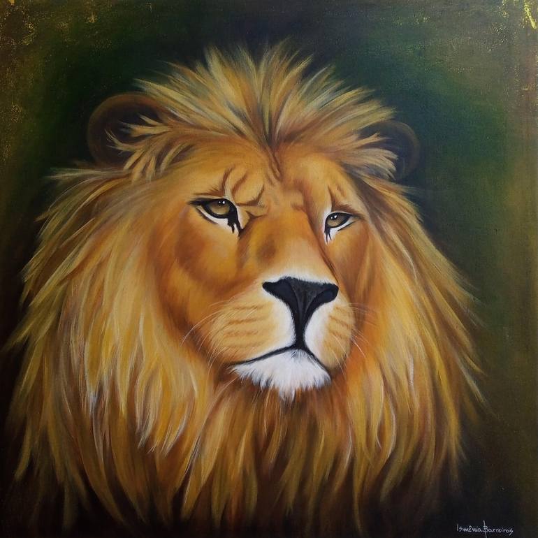 Lion Painting by Ismenia Barreiros da Silva | Saatchi Art
