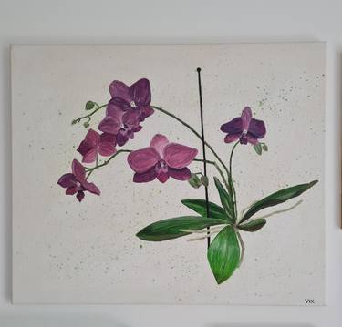 Original Fine Art Floral Paintings by Vikki Alone
