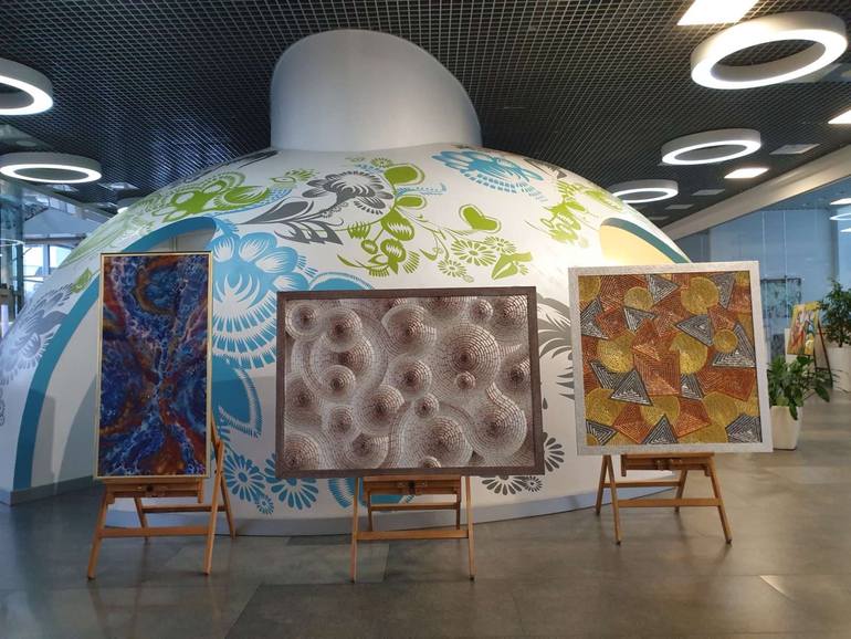 Original Art Deco Abstract Painting by Kateryna Hanetska