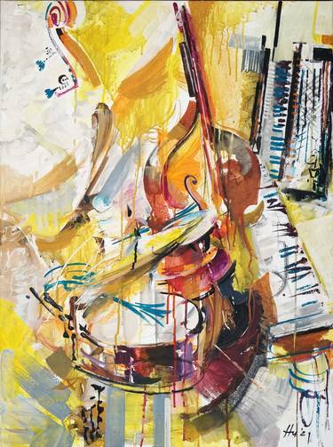 Original Abstract Expressionism Music Paintings by Ivan Nesvetailo