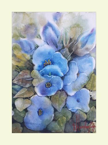 Print of Fine Art Floral Paintings by Manohar Raja