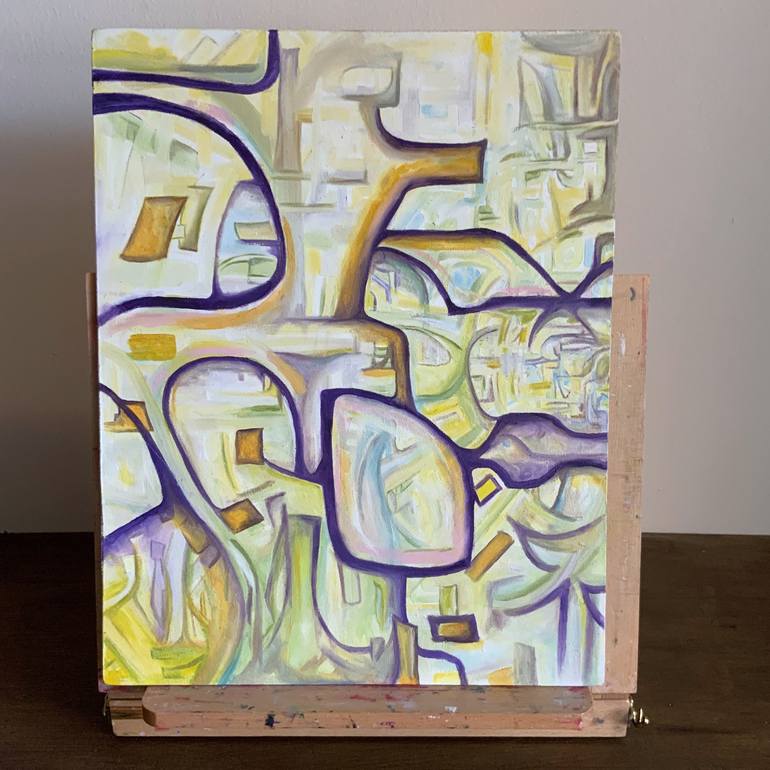 Original Geometric Abstract Painting by Jaclyn  Mason