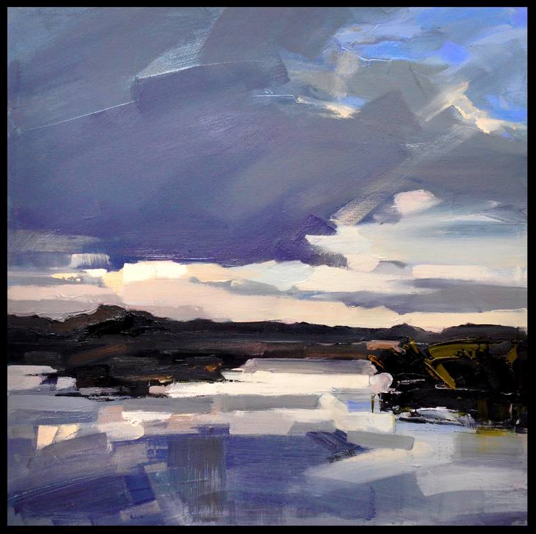 Original Abstract Painting by Olena Diachyshyn | Abstract Art on Canvas | Cloudy day 2