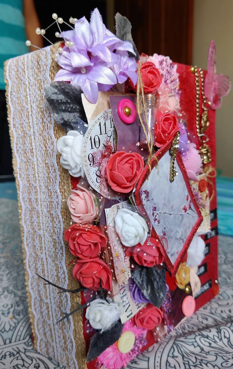 Original Abstract Still Life Mixed Media by Faiza Fayyaz