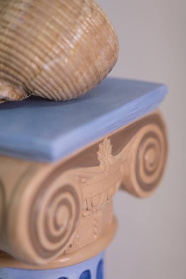 Ionic Order Column Hand painted with a Giant Sea Coral thumb