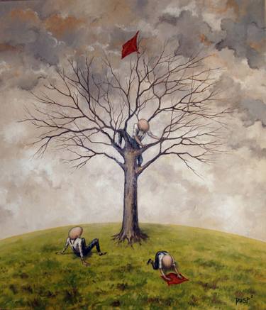 Original Surrealism Humor Paintings by Paddy Spoelder