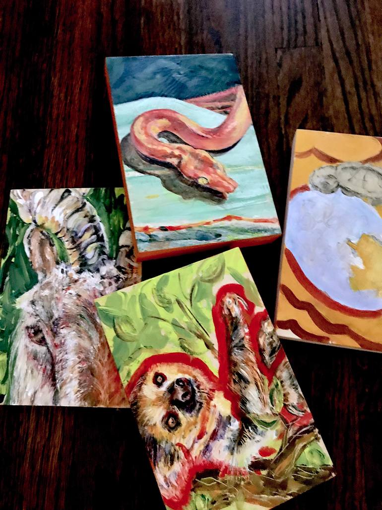 Original Portraiture Animal Painting by D Truthsayer