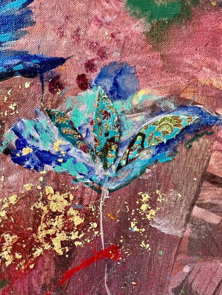 Original Abstract Floral Painting by Cobie Visschers