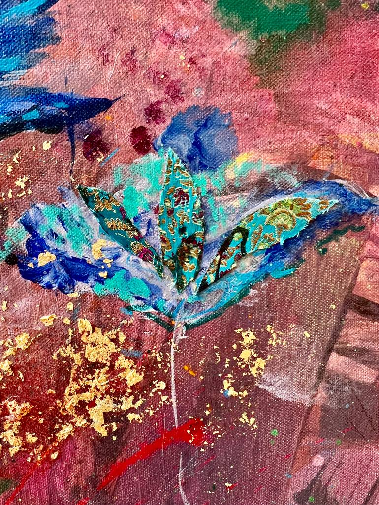 Original Abstract Floral Painting by Cobie Visschers