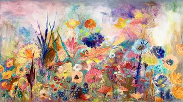 Original Expressionism Botanic Mixed Media by Cobie Visschers