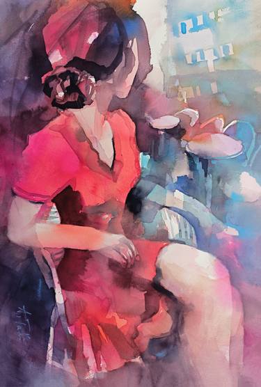 Original Expressionism Women Paintings by Angela Tatli