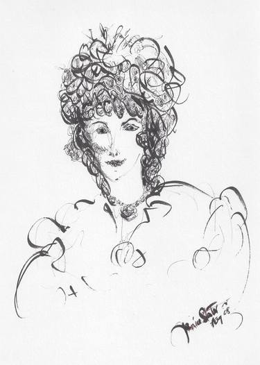 Original Women Drawings by Janice Slater