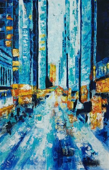 Manhattan Skyline Abstract Painting thumb
