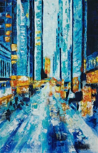 Print of Abstract Cities Paintings by Vinda Shinde