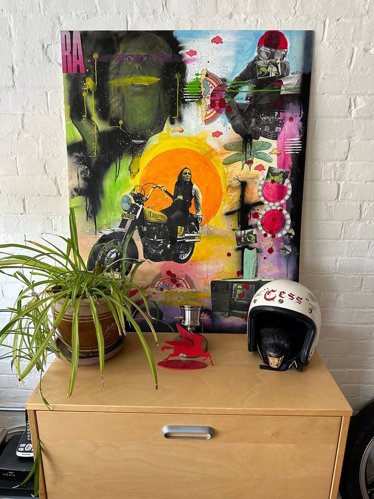 Original Abstract Transportation Painting by Bill Alatalo