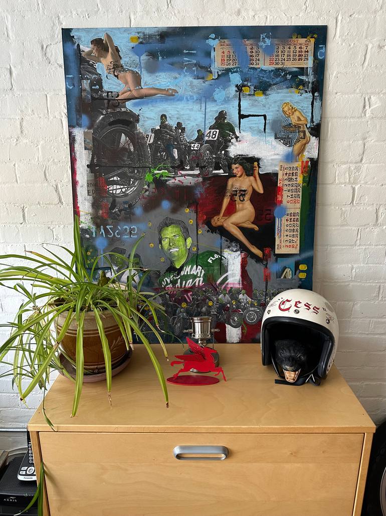 Original Abstract Transportation Painting by Bill Alatalo