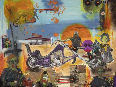 Print of Abstract Motorcycle Paintings by Bill Alatalo
