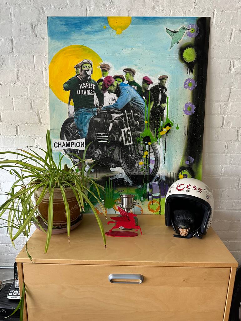 Original Abstract Transportation Painting by Bill Alatalo