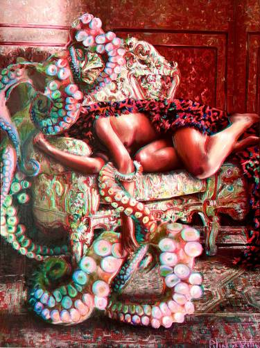 Original Surrealism Fantasy Mixed Media by Poliakova Yuliia