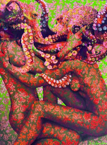 Original Conceptual Animal Mixed Media by Poliakova Yuliia