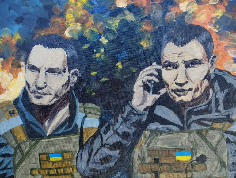 Original Art Deco Politics Painting by Natalia Savchenko