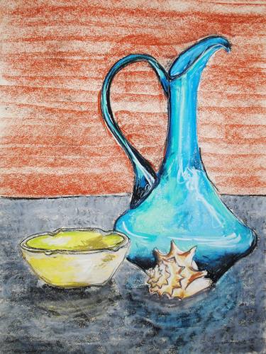 Original Fine Art Still Life Drawings by amanda ioco