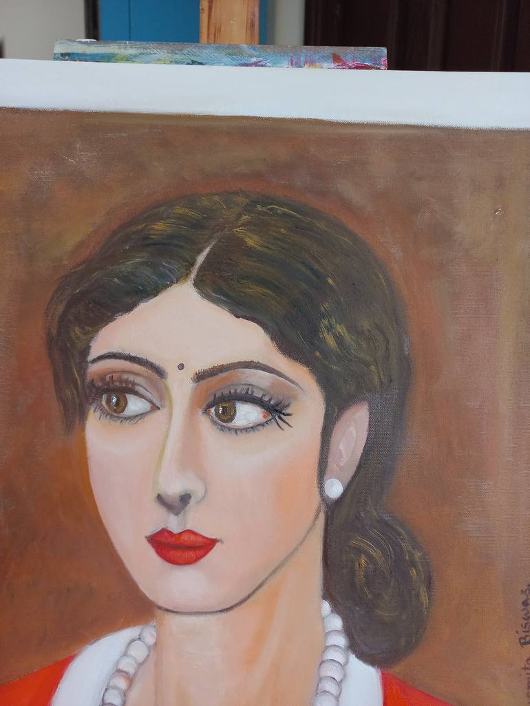 Original Portrait Painting by SUSMITA BISWAS
