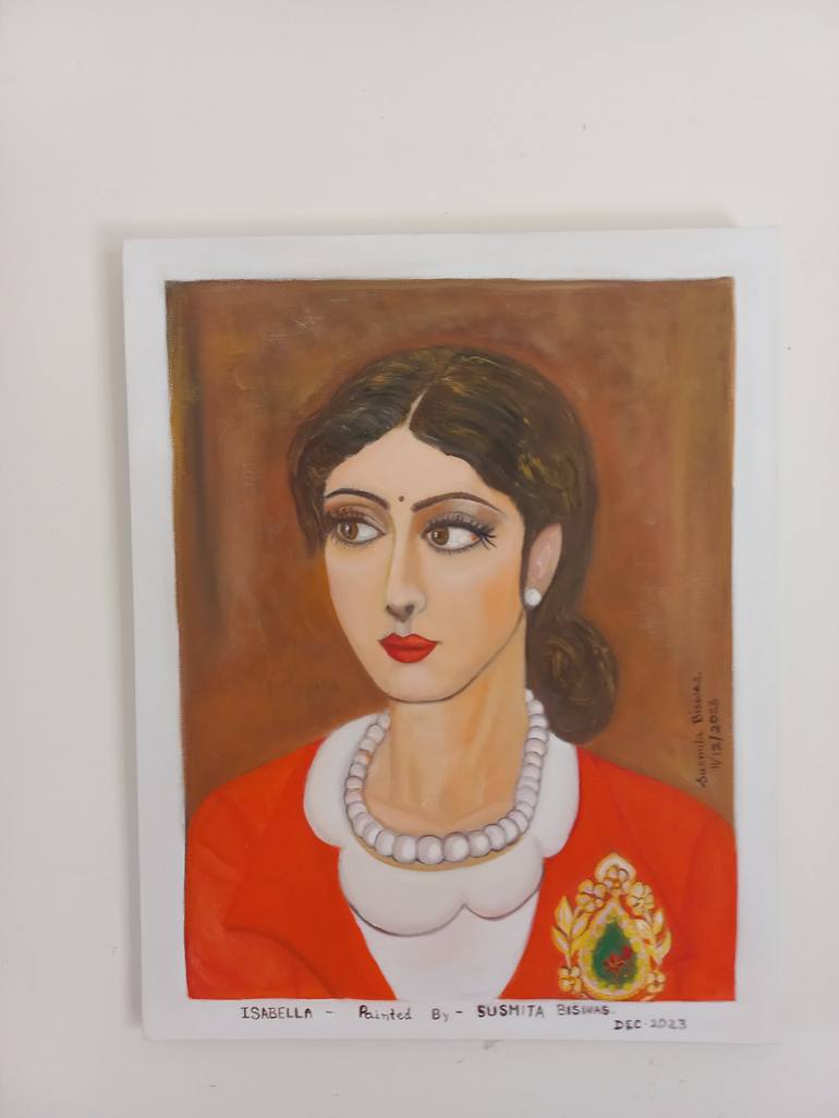 Original Portrait Painting by SUSMITA BISWAS