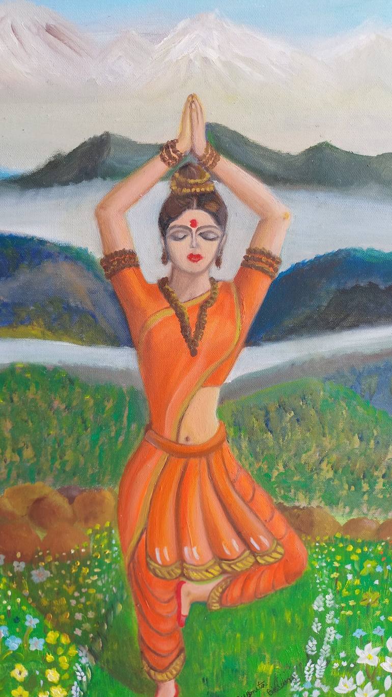 Original Figurative Classical Mythology Painting by Susmita Biswas