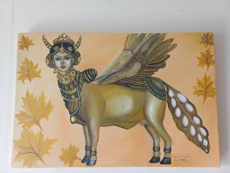 Original Figurative Classical Mythology Painting by Susmita Biswas