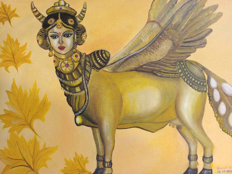 Original Figurative Classical Mythology Painting by Susmita Biswas