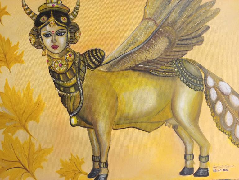 Original Figurative Classical Mythology Painting by Susmita Biswas