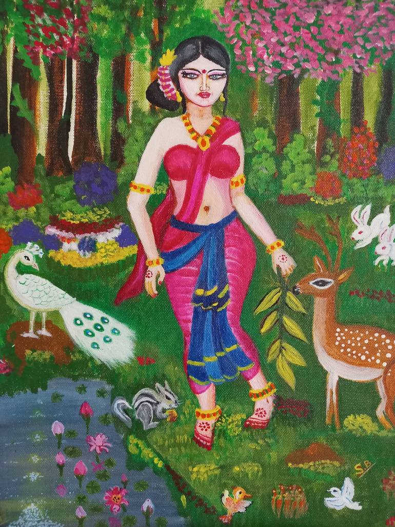 Original Classical mythology Painting by SUSMITA BISWAS