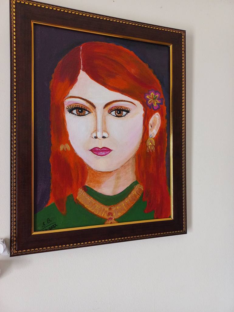 Original Portrait Painting by SUSMITA BISWAS