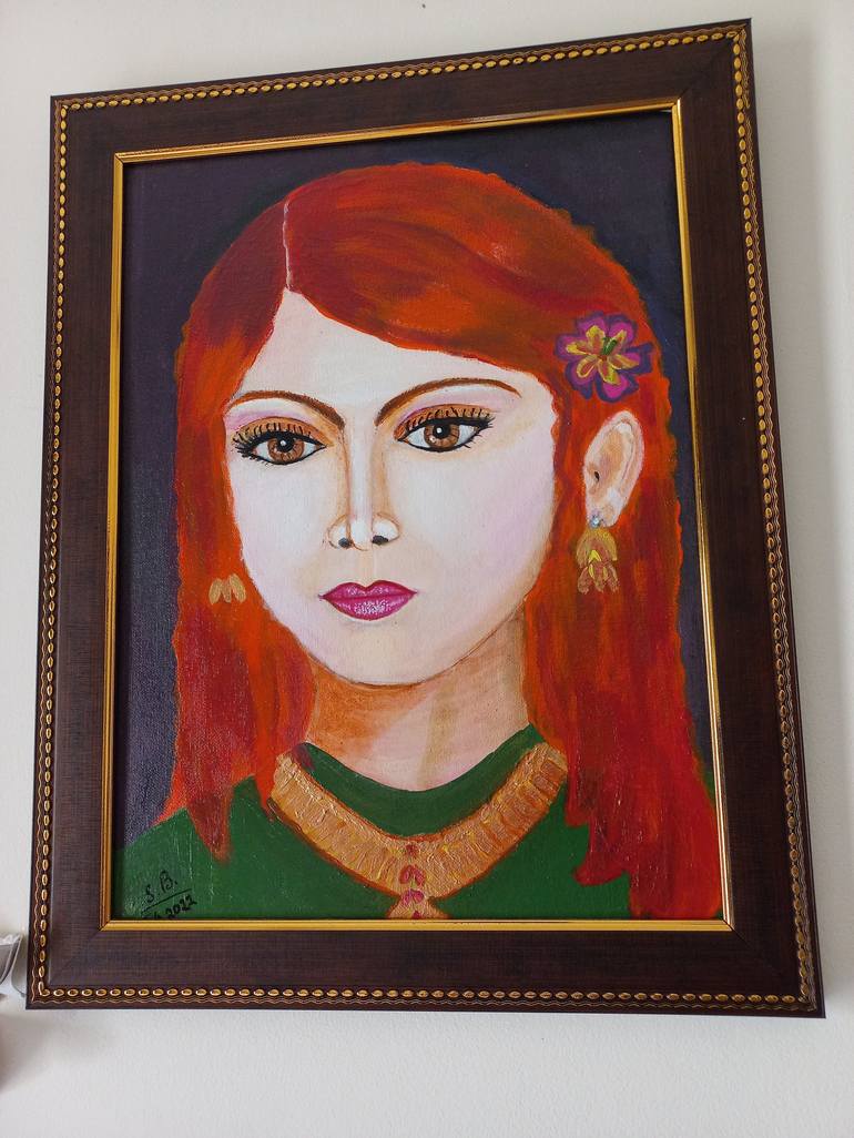 Original Portrait Painting by SUSMITA BISWAS