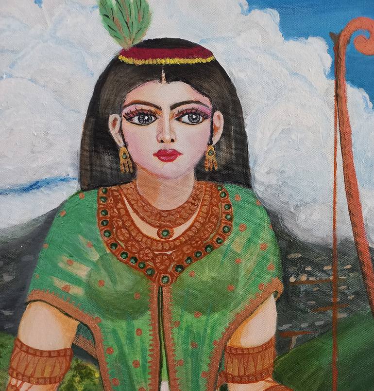 Original Figurative Classical mythology Painting by SUSMITA BISWAS