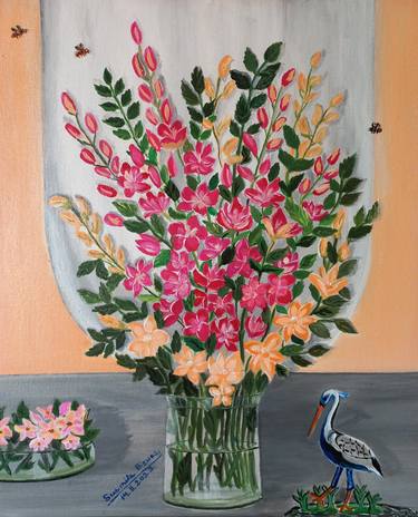 Original Still Life Paintings by SUSMITA BISWAS