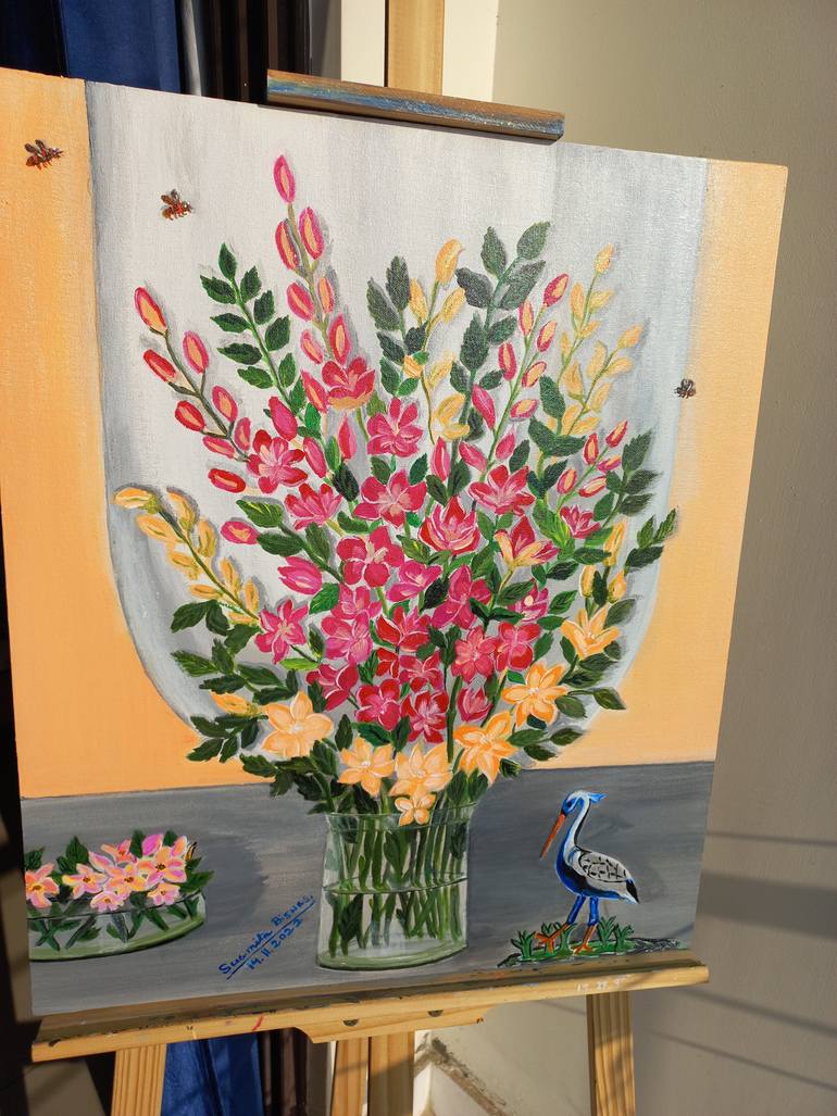 Original Impressionism Still Life Painting by Susmita Biswas