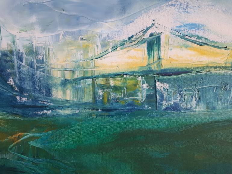 Original Abstract Expressionism Cities Painting by Marianne van der Haar