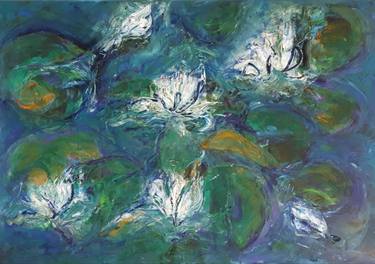 Original Abstract Expressionism Floral Painting by Marianne Van Der Haar