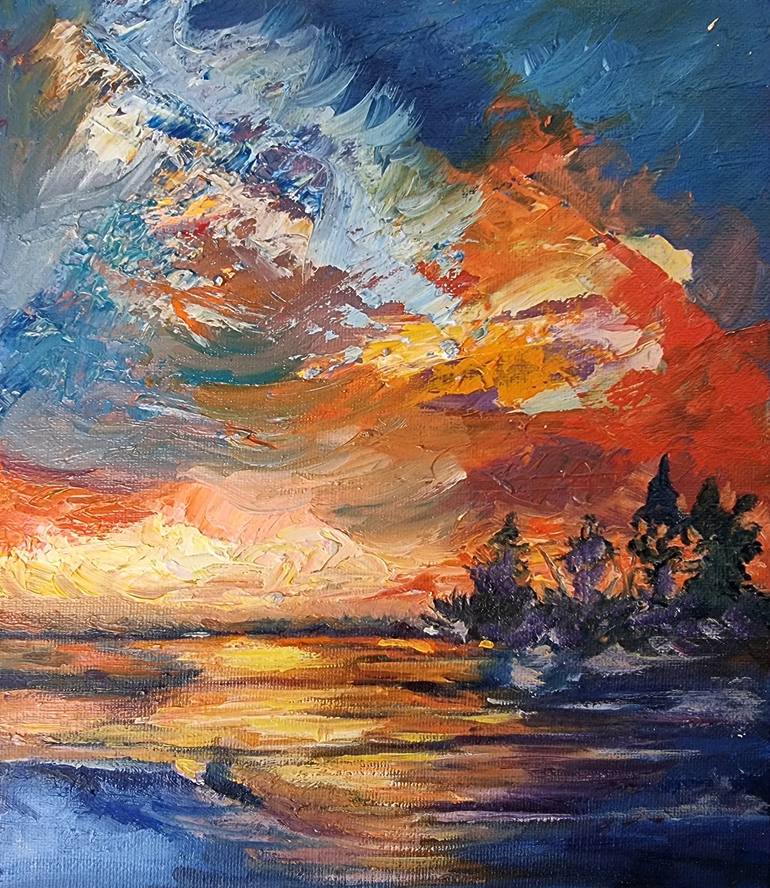 Sunset Oil Painting