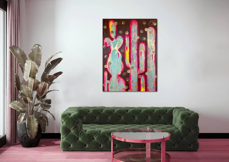 Original Pop Art Abstract Painting by Zaira Dzhaubaeva